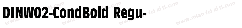 DINW02-CondBold Regu字体转换